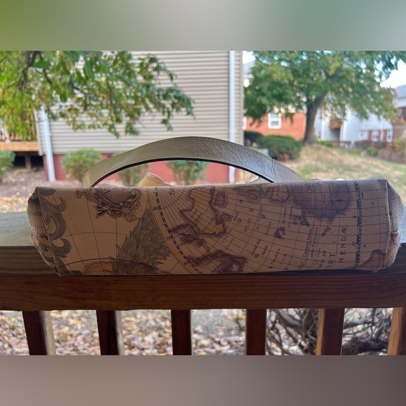 Allan Edmond world canvas leather tote brown 16 x 12 preppy travel work - Picture 5 of 15